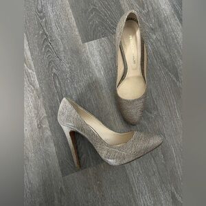 Vintage Rebecca Minkoff Textured Tan pumps